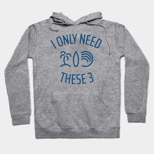 I Only Need These Three 3 Hoodie